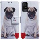 For TCL 408 Coloured Drawing Flip Leather Phone Case(Pug) - 1