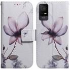For TCL 408 Coloured Drawing Flip Leather Phone Case(Magnolia) - 1