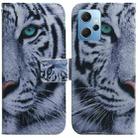 For Xiaomi Redmi Note 12 4G Global Coloured Drawing Flip Leather Phone Case(Tiger) - 1
