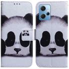 For Xiaomi Redmi Note 12 4G Global Coloured Drawing Flip Leather Phone Case(Panda) - 1