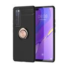 For Huawei Nova 7 Lenuo Shockproof TPU Protective Case with Invisible Holder(Black Gold) - 1