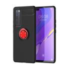 For Huawei Nova 7 Pro Lenuo Shockproof TPU Protective Case with Invisible Holder(Black Red) - 1