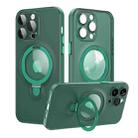 For iPhone 14 Pro Max MagSafe Magnetic Multifunctional Holder Phone Case(Green) - 1