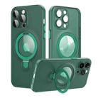 For iPhone 13 Pro MagSafe Magnetic Multifunctional Holder Phone Case(Green) - 1