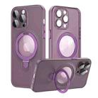 For iPhone 13 Pro Max MagSafe Magnetic Multifunctional Holder Phone Case(Purple) - 1