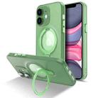 For iPhone 12 MagSafe Magnetic Multifunctional Holder Phone Case(Green) - 1