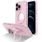 For iPhone 12 Pro MagSafe Magnetic Multifunctional Holder Phone Case(Pink) - 1