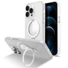 For iPhone 12 Pro Max MagSafe Magnetic Multifunctional Holder Phone Case(Transparent) - 1