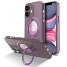 For iPhone 11 MagSafe Magnetic Multifunctional Holder Phone Case(Purple) - 1
