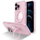 For iPhone 11 Pro Max MagSafe Magnetic Multifunctional Holder Phone Case(Pink) - 1