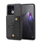 For OPPO Reno9 Pro+ Double Buckle Magnetic Phone Case(Black) - 1