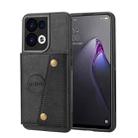 For OPPO Reno9 Pro Double Buckle Magnetic Phone Case(Black) - 1