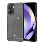 For Realme 10 Pro Double Buckle Magnetic Phone Case(Grey) - 1