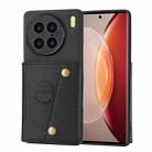 For vivo X90 Double Buckle Magnetic Phone Case(Black) - 1