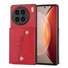 For vivo X90 Pro Double Buckle Magnetic Phone Case(Red) - 1