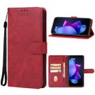 For Tecno Spark 10 / 10C Leather Phone Case(Red) - 1