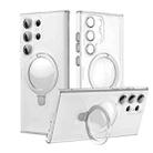 For Samsung Galaxy S23 Ultra 5G MagSafe Magnetic Multifunctional Holder Phone Case(Transparent) - 1
