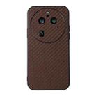 For OPPO Find X6 Pro Carbon Fiber Texture Shockproof Phone Case(Brown) - 1