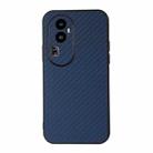 For OPPO Reno10 Pro+ Carbon Fiber Texture Shockproof Phone Case(Blue) - 1