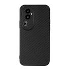 For OPPO Reno10 Carbon Fiber Texture Shockproof Phone Case(Black) - 1