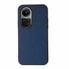 For OPPO Reno10 Global / 10 Pro Global Carbon Fiber Texture Shockproof Phone Case(Blue) - 1