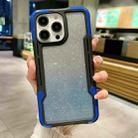 For iPhone 13 Pro Armor Acrylic 3 in 1 Gradient Glitter Powder Phone Case(Blue) - 1