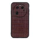 For OPPO Find X6 Crocodile Texture Genuine Leather Phone Case(Brown) - 1