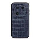 For OPPO Find X6 Crocodile Texture Genuine Leather Phone Case(Blue) - 1