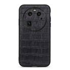 For OPPO Find X6 Crocodile Texture Genuine Leather Phone Case(Black) - 1