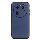 For OPPO Find X6 Lambskin Texture Genuine Leather Phone Case(Blue) - 1