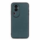 For OPPO Reno10 Pro Lambskin Texture Genuine Leather Phone Case(Green) - 1