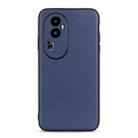 For OPPO Reno10 Pro Lambskin Texture Genuine Leather Phone Case(Blue) - 1