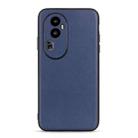For OPPO Reno10 Lambskin Texture Genuine Leather Phone Case(Blue) - 1