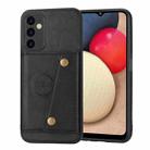 For Samsung Galaxy A14 5G Double Buckle Magnetic Phone Case(Black) - 1
