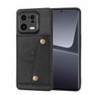 For Xiaomi 13 Double Buckle Magnetic Phone Case(Black) - 1