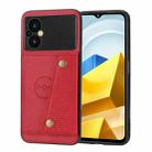 For Xiaomi Poco M5 4G Double Buckle Magnetic Phone Case(Red) - 1