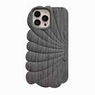 For iPhone 14 Plus Wood Grain Shell Shape TPU Phone Case(Grey) - 1