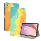 For Lenovo Tab M9 Watercolor Pattern Flip Leather Tablet Case(Autumn Leaves) - 1
