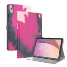 For Lenovo Tab M9 Watercolor Pattern Flip Leather Tablet Case(Berry Color) - 1