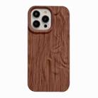 For iPhone 14 Pro Max Pleated Wood Grain TPU Phone Case(Light Brown) - 1