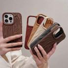 For iPhone 13 Pleated Wood Grain TPU Phone Case(Light Brown) - 2
