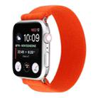 Elastic Nylon Braid Watch Band For Apple Watch Ultra 49mm / Series 8&7 45mm / SE 2&6&SE&5&4 44mm / 3&2&1 42mm(Orange) - 1