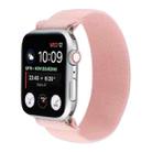 Elastic Nylon Braid Watch Band For Apple Watch Ultra 49mm / Series 8&7 45mm / SE 2&6&SE&5&4 44mm / 3&2&1 42mm(Pink) - 1