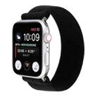 Elastic Nylon Braid Watch Band For Apple Watch Ultra 49mm / Series 8&7 45mm / SE 2&6&SE&5&4 44mm / 3&2&1 42mm(Black) - 1