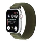 Elastic Nylon Braid Watch Band For Apple Watch Ultra 49mm / Series 8&7 45mm / SE 2&6&SE&5&4 44mm / 3&2&1 42mm(Army Green) - 1