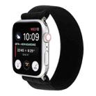 Elastic Nylon Braid Watch Band For Apple Watch Series 8&7 41mm / SE 2&6&SE&5&4 40mm / 3&2&1 38mm(Black) - 1