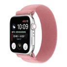 Elastic Nylon Braid Watch Band For Apple Watch Series 8&7 41mm / SE 2&6&SE&5&4 40mm / 3&2&1 38mm(Smoke Pink) - 1