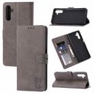 For Samsung Galaxy A24 4G Embossed Happy Cat Pattern Flip Leather Phone Case(Grey) - 1