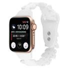 Butterfly Hollow Silicone Watch Band For Apple Watch Ultra 49mm / Series 8&7 45mm / SE 2&6&SE&5&4 44mm / 3&2&1 42mm(White) - 1