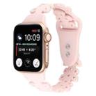 Butterfly Hollow Silicone Watch Band For Apple Watch Ultra 49mm / Series 8&7 45mm / SE 2&6&SE&5&4 44mm / 3&2&1 42mm(Light Pink) - 1